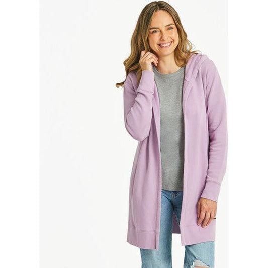 Life is Good Women's Solid French Terry Beyond Hip Hoodie-Women's - Clothing - Tops-Life is Good-Violet Purple-S-Appalachian Outfitters