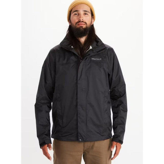 Marmot Men's PreCip Eco Jacket-Men's - Clothing - Jackets & Vests-Marmot-Black-M-Appalachian Outfitters