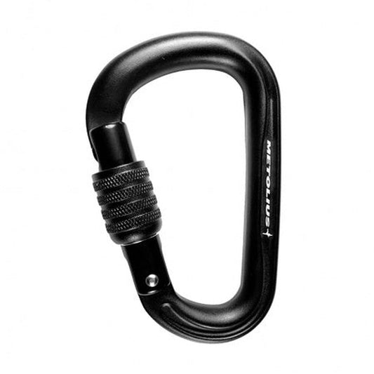 Metolius Element II Screw Lock-Climbing - Hardware - Carabiners-Metolius-Black-Appalachian Outfitters