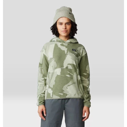 Mountain Hardwear Women's Microchill Hoody-Women's - Clothing - Tops-Mountain Hardwear-Green Fade Snowdrifts Print-S-Appalachian Outfitters