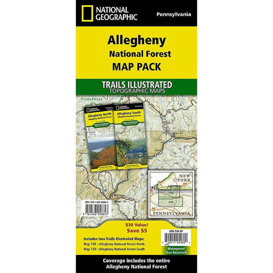 National Geographic Allegheny National Forest [Map Pack Bundle]-Books - Maps-National Geographic-Appalachian Outfitters