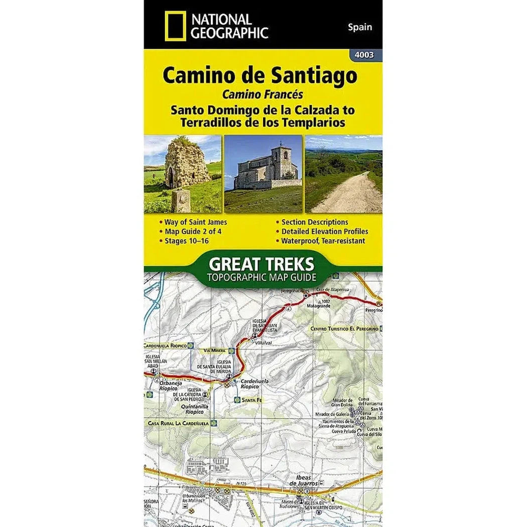 National Geographic Camino de Santiago 2 of 4 [Santo Domingo de la Calzada to Terradillos de los Templarios]-Books - Maps-National Geographic-Appalachian Outfitters