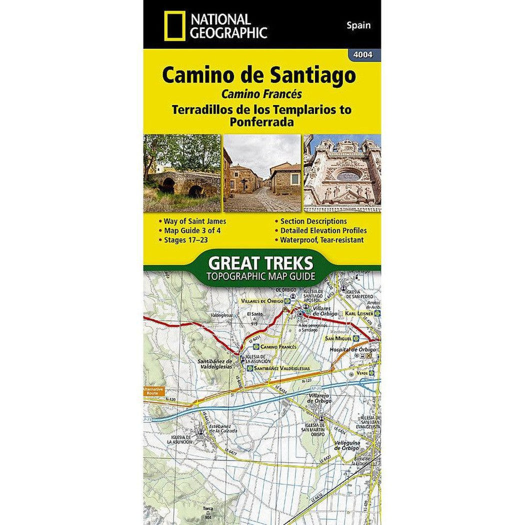 National Geographic Camino de Santiago 3 of 4 [Terradillos de los Templarios to Ponferrada]-Books - Maps-National Geographic-Appalachian Outfitters