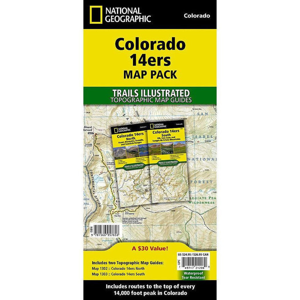 National Geographic Colorado 14ers [Map Pack Bundle]-Books - Maps-National Geographic-Appalachian Outfitters