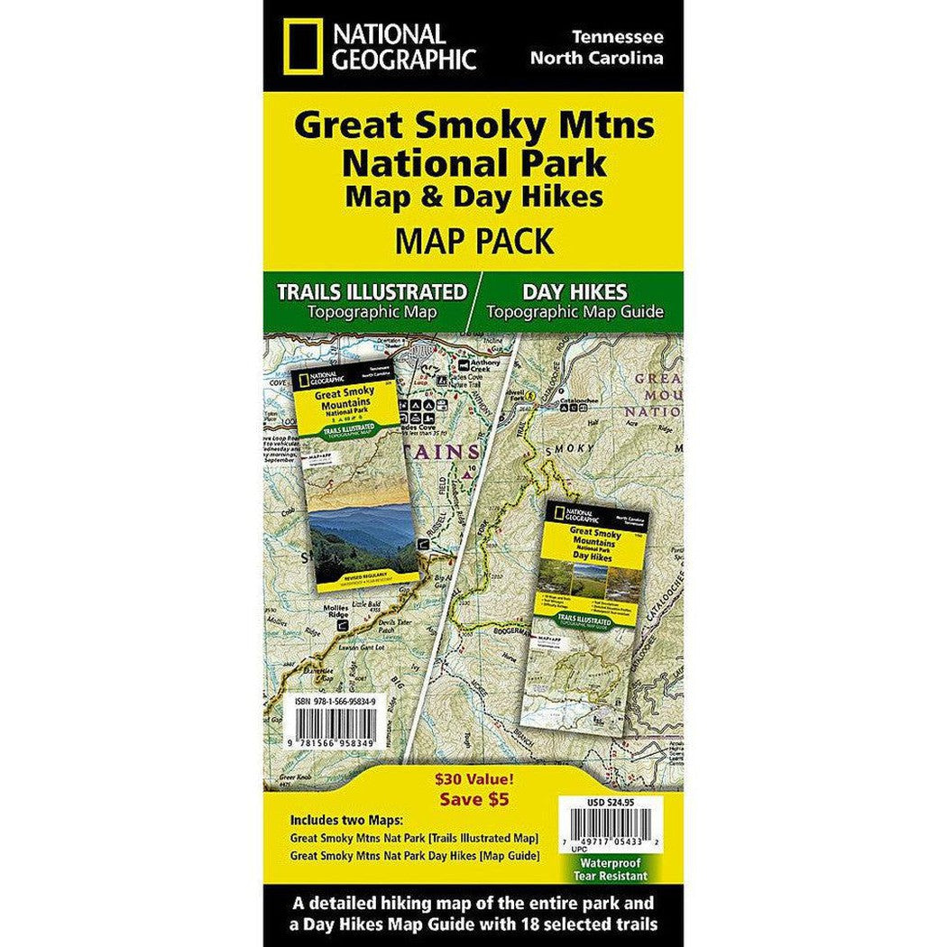 National Geographic Great Smoky Mountains Day Hikes & National Park Map [Map Pack Bundle]-Books - Maps-National Geographic-Appalachian Outfitters