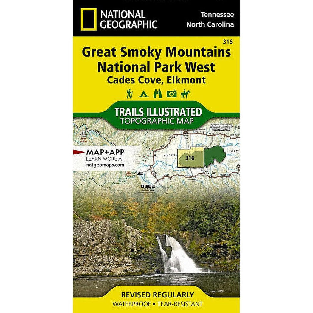 National Geographic Great Smoky Mountains National Park West: Cades Cove, Elkmont Map-Books - Maps-National Geographic-Appalachian Outfitters