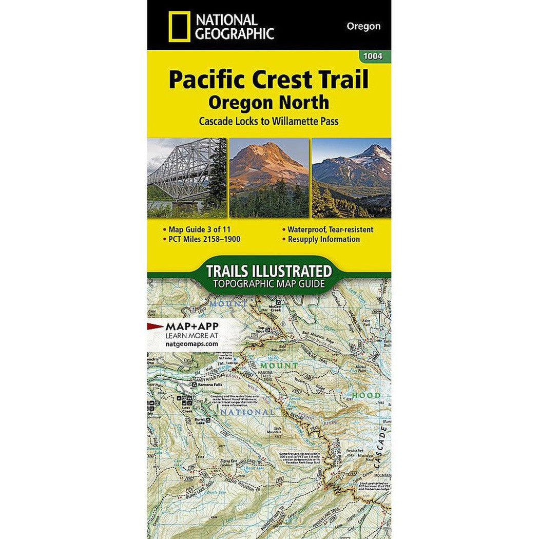 National Geographic Pacific Crest Trail: Oregon North Map [Cascade Locks to Willamette Pass]-Books - Maps-National Geographic-Appalachian Outfitters