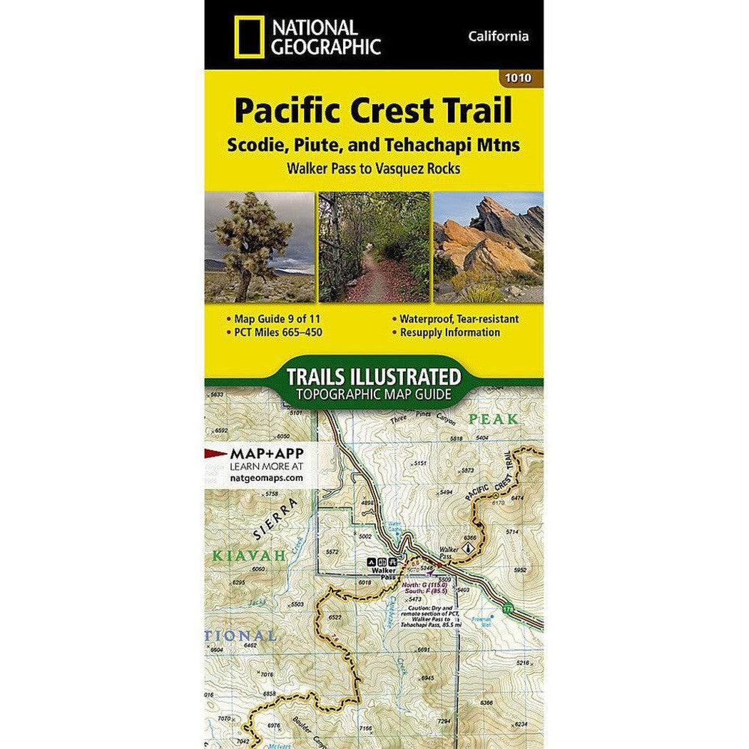 National Geographic Pacific Crest Trail: Scodie, Piute, and Tehachapi Mountains Map [Walker Pass to Vasquez Rocks]-Books - Maps-National Geographic-Appalachian Outfitters