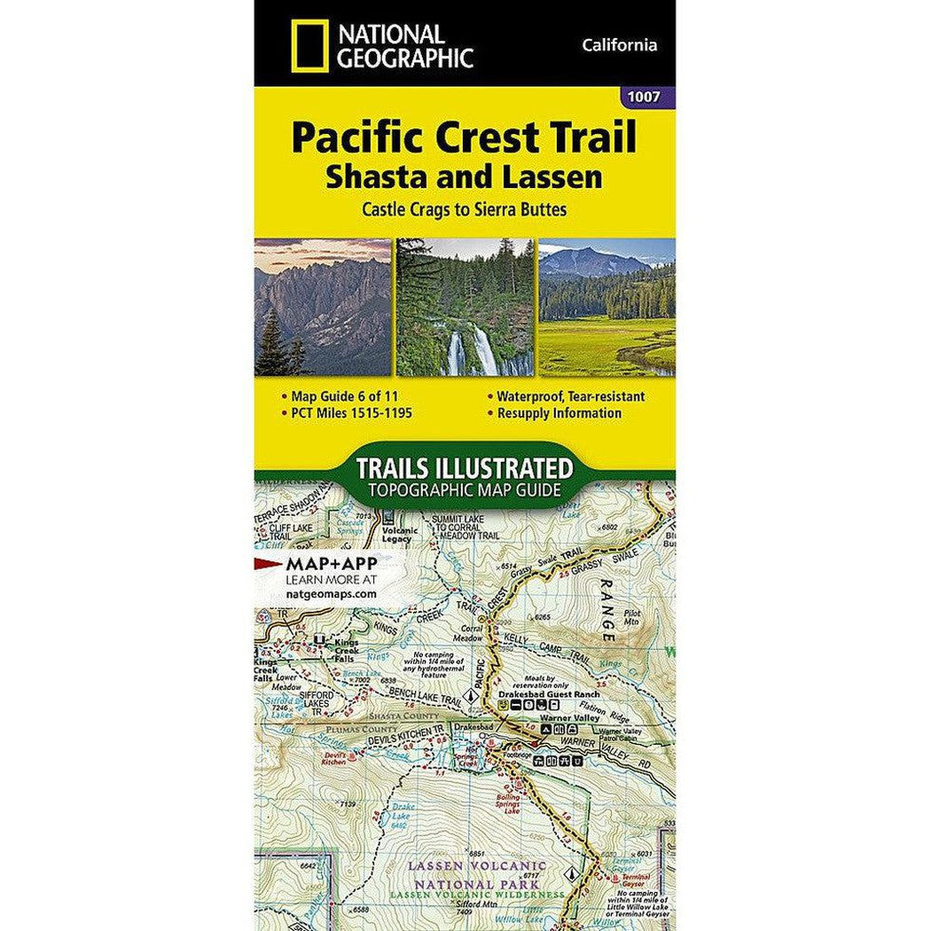 National Geographic Pacific Crest Trail: Shasta and Lassen Map [Castle Crags to Sierra Buttes]-Books - Maps-National Geographic-Appalachian Outfitters