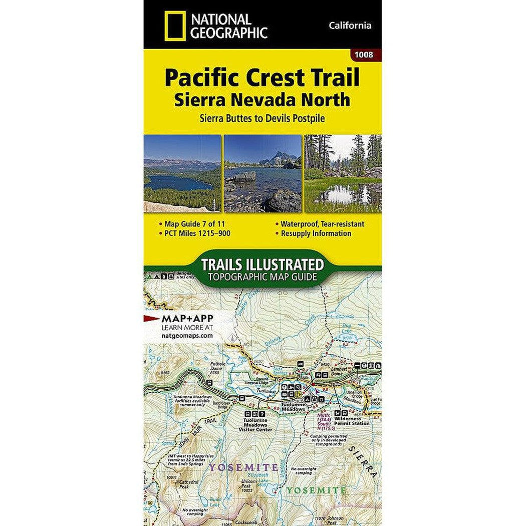 National Geographic Pacific Crest Trail: Sierra Nevada North Map [Sierra Buttes to Devil's Postpile]-Books - Maps-National Geographic-Appalachian Outfitters