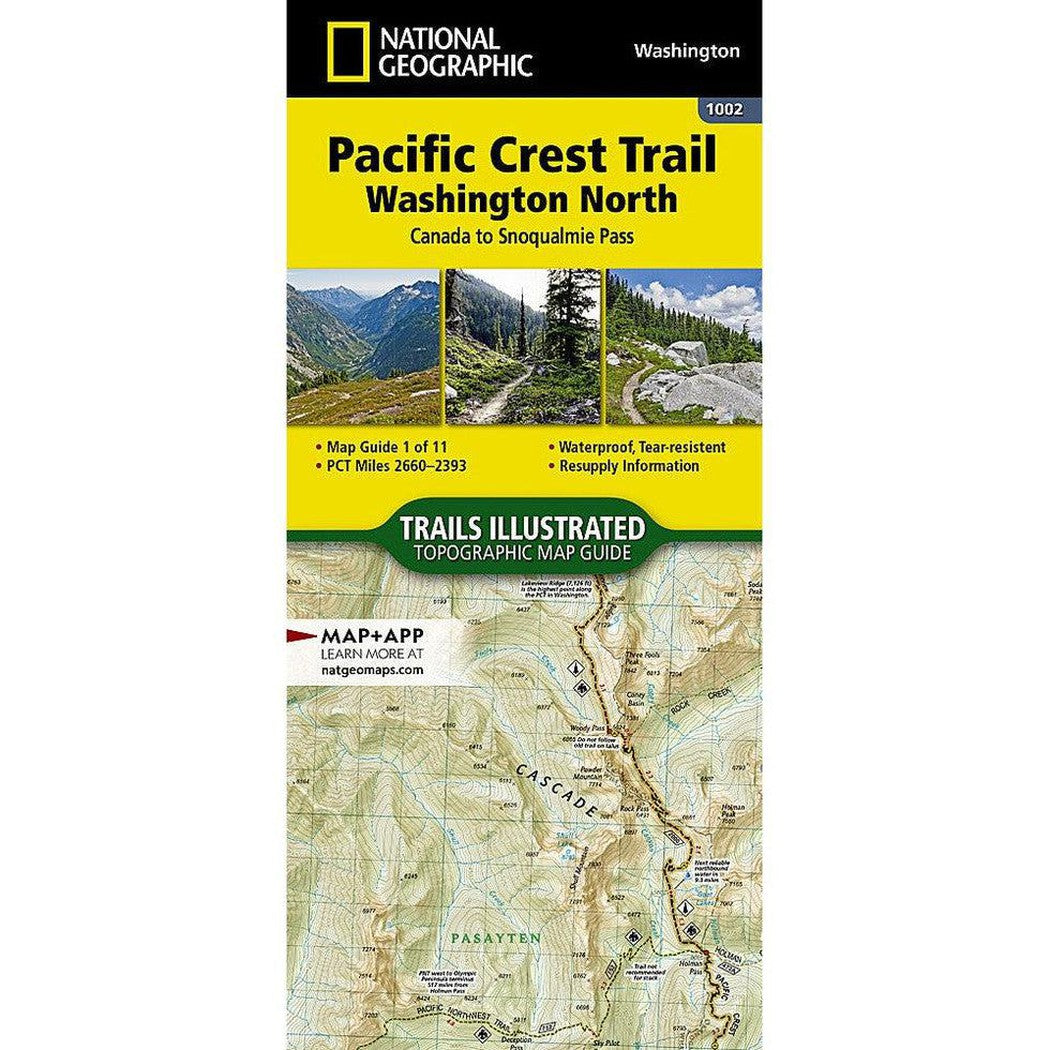 National Geographic Pacific Crest Trail: Washington North Map [Canada to Snoqualmie Pass]-Books - Maps-National Geographic-Appalachian Outfitters