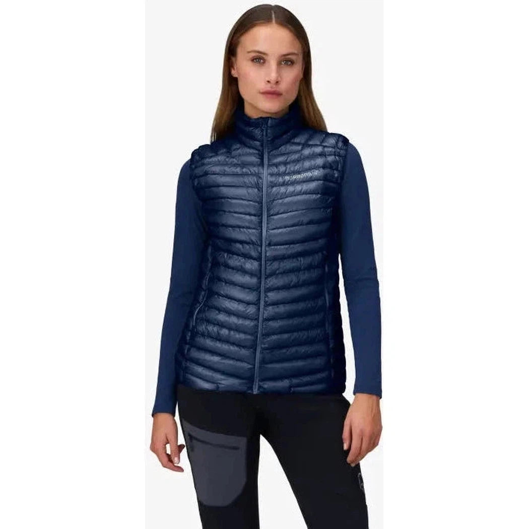 Norrona Women's Trollveggen Superlight Down800 Vest-Women's - Clothing - Jackets & Vests-Norrona-Indigo Night-S-Appalachian Outfitters