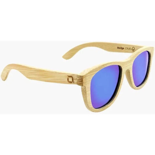 Optic Nerve Hedge-Accessories - Sunglasses-Optic Nerve-Light Bamboo-Brown Lens | Blue Mirror-Appalachian Outfitters