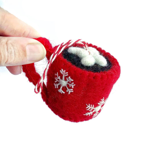 Ornaments 4 Orphans Hot Chocolate Felt Wool Christmas Ornament-Accessories - Novelty-Ornaments 4 Orphans-Appalachian Outfitters