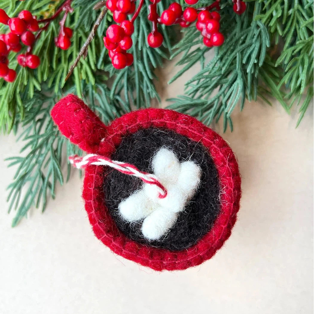 Ornaments 4 Orphans Hot Chocolate Felt Wool Christmas Ornament-Accessories - Novelty-Ornaments 4 Orphans-Appalachian Outfitters