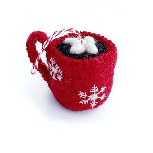 Ornaments 4 Orphans Hot Chocolate Felt Wool Christmas Ornament-Accessories - Novelty-Ornaments 4 Orphans-Appalachian Outfitters