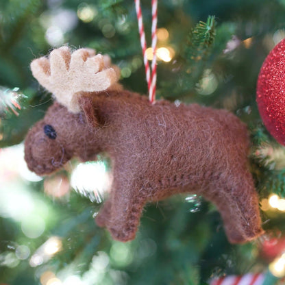 Ornaments 4 Orphans Moose Felt Wool Christmas Ornament-Accessories - Novelty-Ornaments 4 Orphans-Appalachian Outfitters