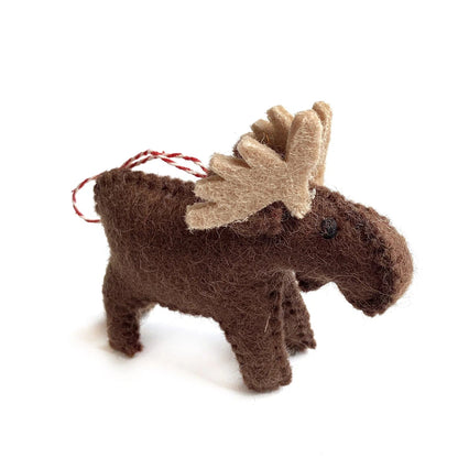 Ornaments 4 Orphans Moose Felt Wool Christmas Ornament-Accessories - Novelty-Ornaments 4 Orphans-Appalachian Outfitters