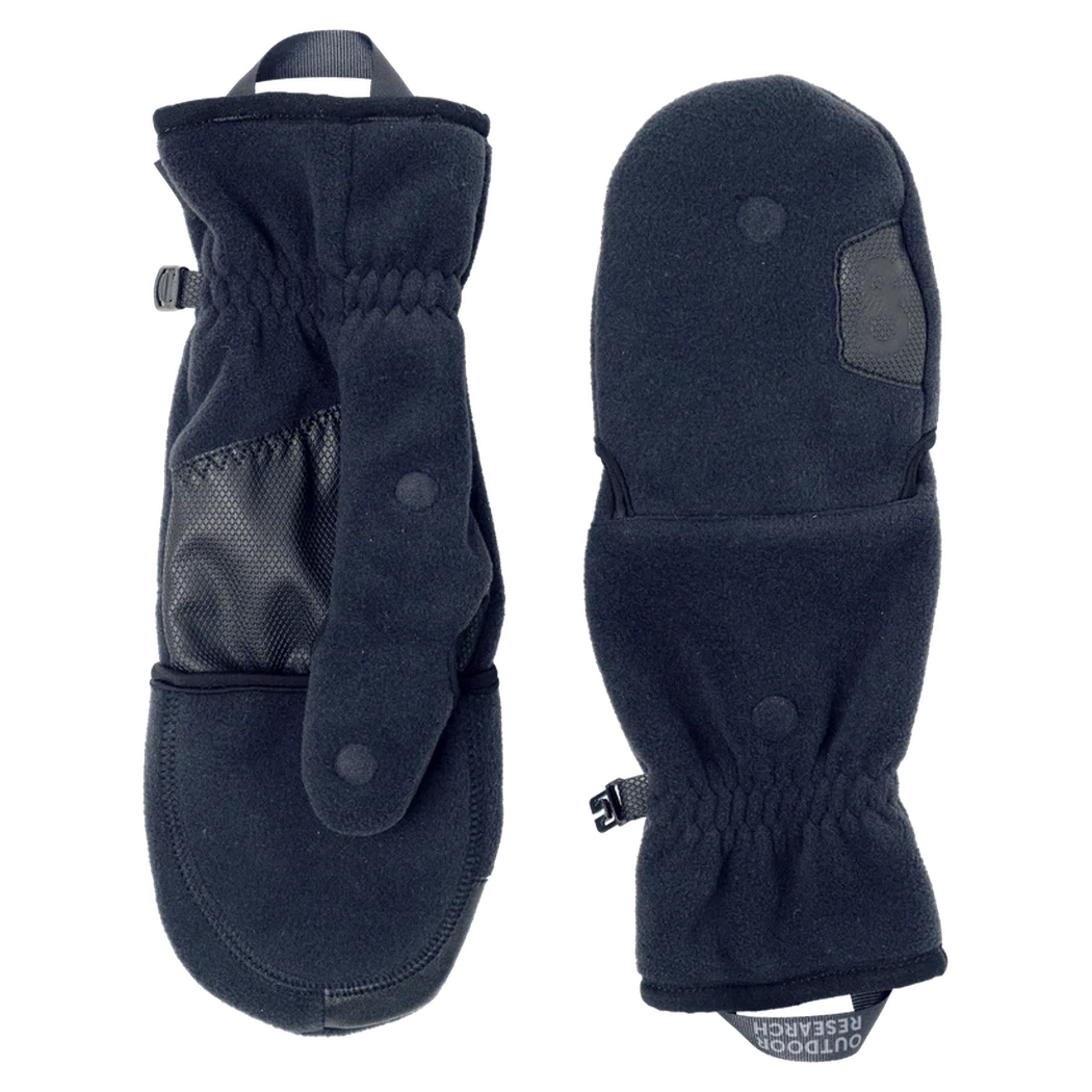 Outdoor Research Gripper Convertible Windbloc Mitts-Accessories - Gloves - Unisex-Outdoor Research-Black-XS-Appalachian Outfitters