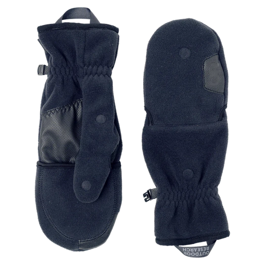 Outdoor Research Gripper Convertible Windbloc Mitts-Accessories - Gloves - Unisex-Outdoor Research-Black-XS-Appalachian Outfitters