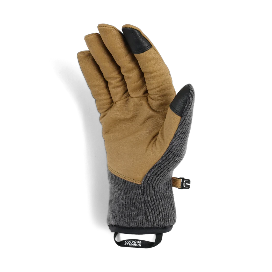 Outdoor Research Men's Flurry Leather Gloves-Accessories - Gloves - Men's-Outdoor Research-Charcoal-M-Appalachian Outfitters