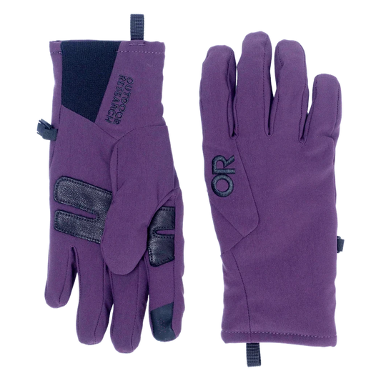 Outdoor Research Women's Sureshot Softshell Gloves-Accessories - Gloves - Women's-Outdoor Research-Amethyst-S-Appalachian Outfitters