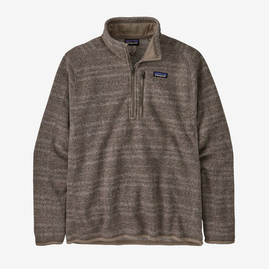 Patagonia Men's Better Sweater 1/4 Zip-Men's - Clothing - Tops-Patagonia-Vinyl Stripe: Seabird Grey-M-Appalachian Outfitters