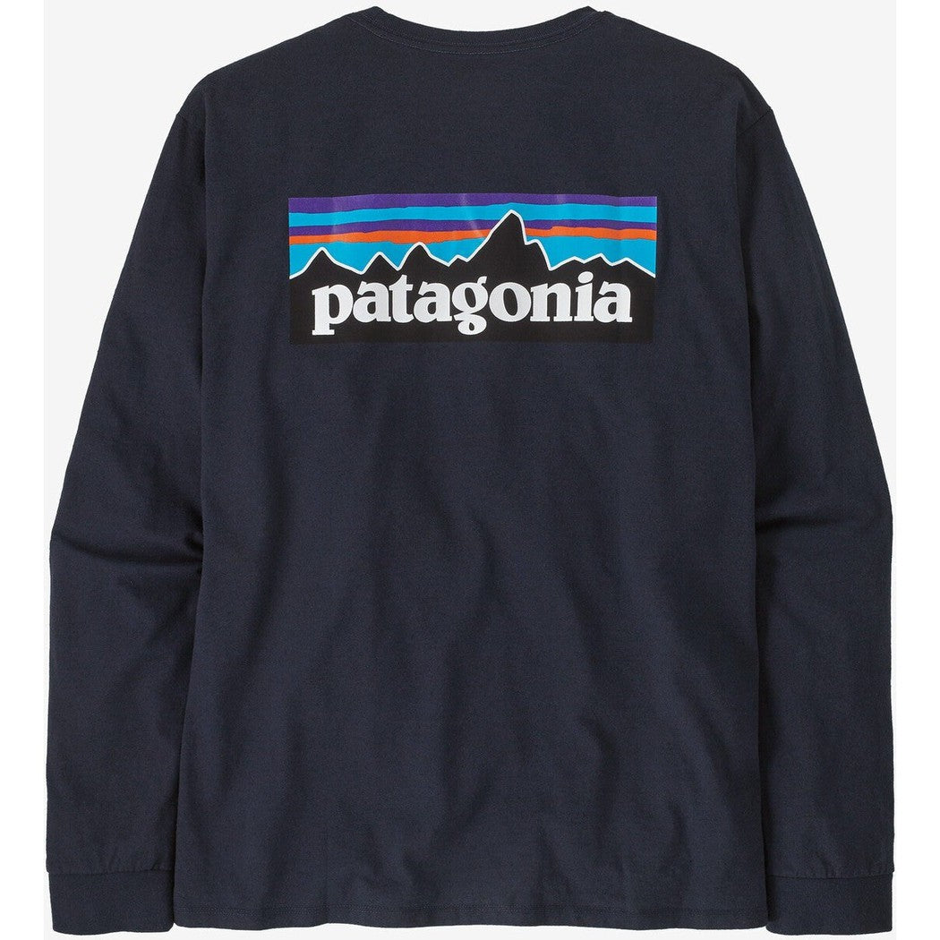 Patagonia Men's Long Sleeve Line Logo Ridge Responsibili-Tee-Men's - Clothing - Tops-Patagonia-New Navy-M-Appalachian Outfitters