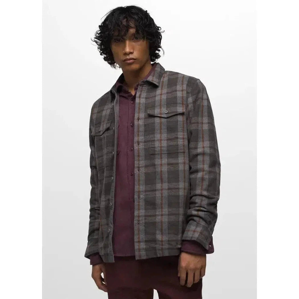 Prana Men's Copper Skies Lined Flannel-Men's - Clothing - Tops-Prana-Flint Heather-M-Appalachian Outfitters