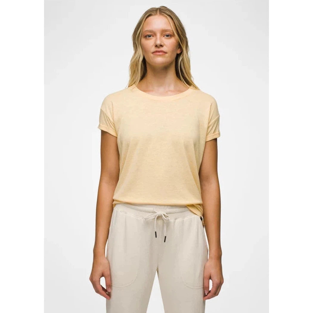 Prana Women's Cozy Up T-shirt-Women's - Clothing - Tops-Prana-Sun Kissed Heather-S-Appalachian Outfitters