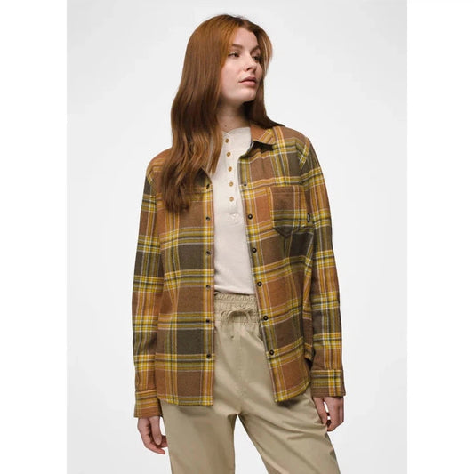 Prana Women's Golden Canyon Flannel-Women's - Clothing - Jackets & Vests-Prana-Rye Green-S-Appalachian Outfitters