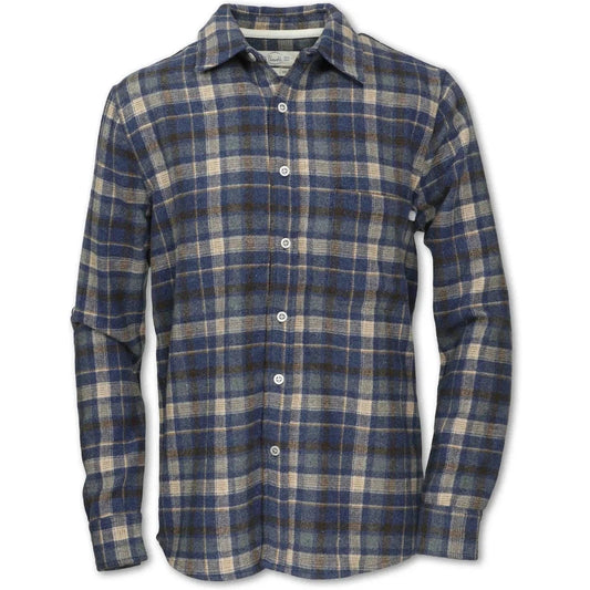 Purnell Men's Wool Blend Plaid Flannel-Men's - Clothing - Tops-Purnell-Navy-M-Appalachian Outfitters