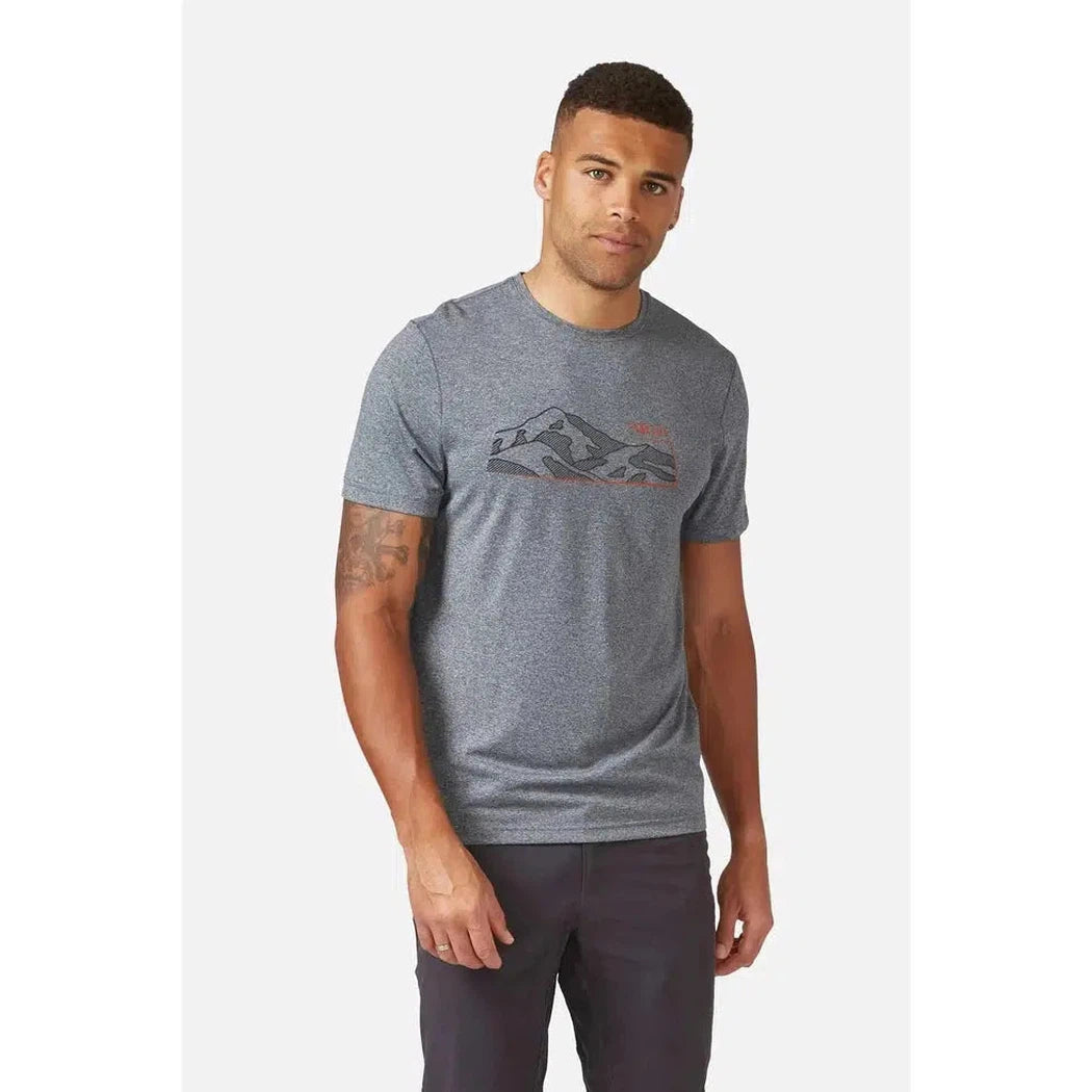 Rab Men's Mantle Mountain Tee-Men's - Clothing - Tops-Rab-Beluga-M-Appalachian Outfitters