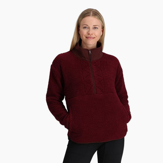 Royal Robbins Women's Urbaneaque Sherpa 1/2 Zip-Women's - Clothing - Jackets & Vests-Royal Robbins-Burnt Grape-S-Appalachian Outfitters