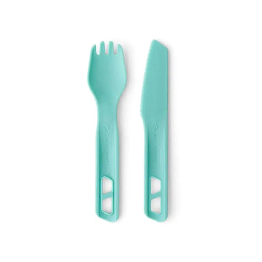 Sea To Summit Passage Cutlery Set - 2 Piece-Camping - Cooking - Utensils-Sea To Summit-Aqua Sea Blue-Appalachian Outfitters