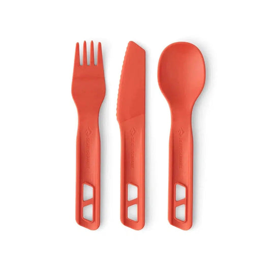 Sea To Summit Passage Cutlery Set - 3 Piece-Camping - Cooking - Utensils-Sea To Summit-Spicy Orange-Appalachian Outfitters