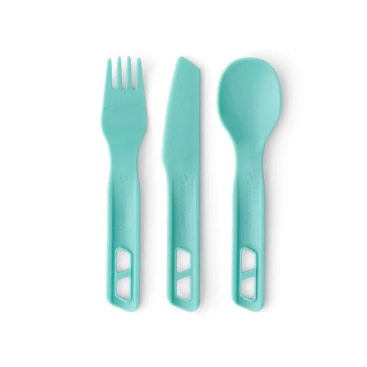 Sea To Summit Passage Cutlery Set - 3 Piece-Camping - Cooking - Utensils-Sea To Summit-Aqua Sea Blue-Appalachian Outfitters