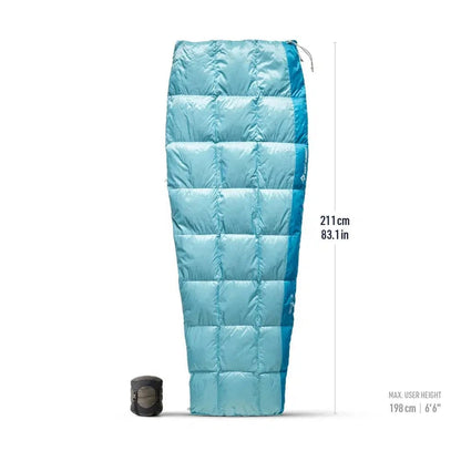 Sea To Summit Traveller Down Sleeping Bag Unisex 45F | 7C-Camping - Sleeping Bags - Down-Sea To Summit-Long-Aqua Sea Blue-Appalachian Outfitters