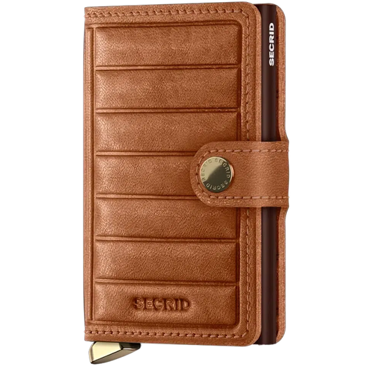 SECRID Mini Wallet - Emboss Lines-Accessories - Wallets-SECRID-Cognac-Appalachian Outfitters