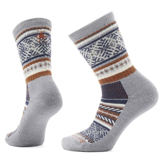 Smartwool Everyday Fair Isle Sweater Crew Socks-Accessories - Socks - Unisex-Smartwool-Light Gray-S-Appalachian Outfitters