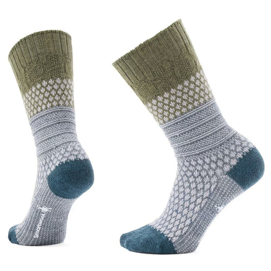 Smartwool Everyday Popcorn Cable Crew Socks-Accessories - Socks - Unisex-Smartwool-Frosty Green-S-Appalachian Outfitters