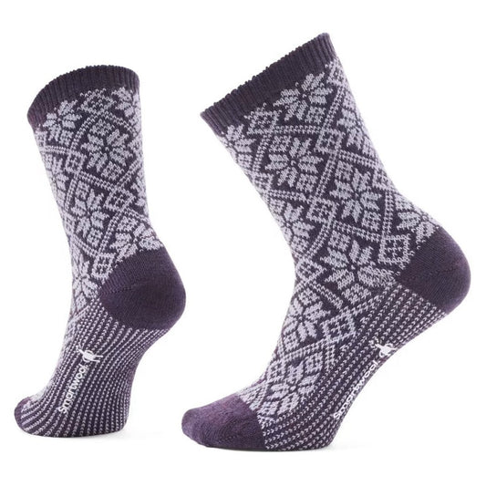 Smartwool Everyday Traditional Snowflake Crew Socks-Accessories - Socks - Unisex-Smartwool-Purple Iris-M-Appalachian Outfitters