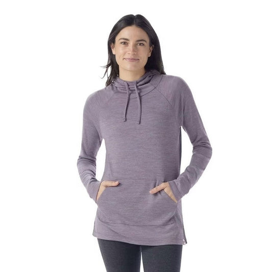 Smartwool Women's Merino Drape Neck Hoodie-Women's - Clothing - Tops-Smartwool-Chalk Violet Heather-S-Appalachian Outfitters