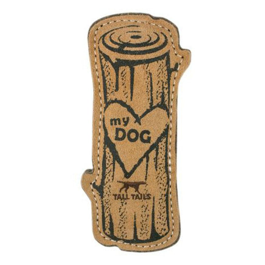 Tall Tails Natural Leather & Wool Love My Dog Log - 9"-Pets - Toys-Tall Tails-Appalachian Outfitters