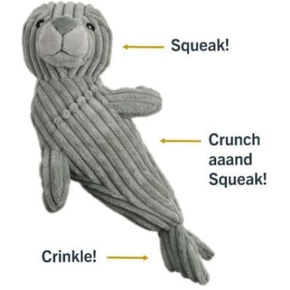 Tall Tails Plush Seal Squeak & Crunch Toy - 14 Outdoor Dogs