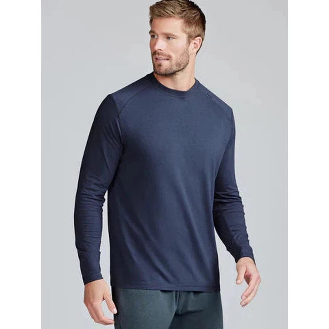 Tasc Carrollton Long Sleeve Fitness T-Shirt-Men's - Clothing - Tops-Tasc-Classic Navy-M-Appalachian Outfitters