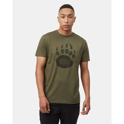 Tentree Men's Bear Claw T-Shirt-Men's - Clothing - Tops-Tentree-Olive Night Green Heather-M-Appalachian Outfitters