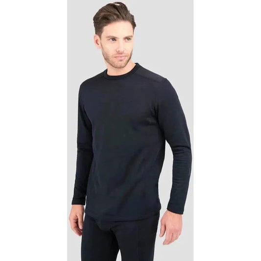 Men's Ecolator Heavyweight Performane Thermal Crew Shirt-Men's - Clothing - Baselayer-Terramar-Black-M-Appalachian Outfitters