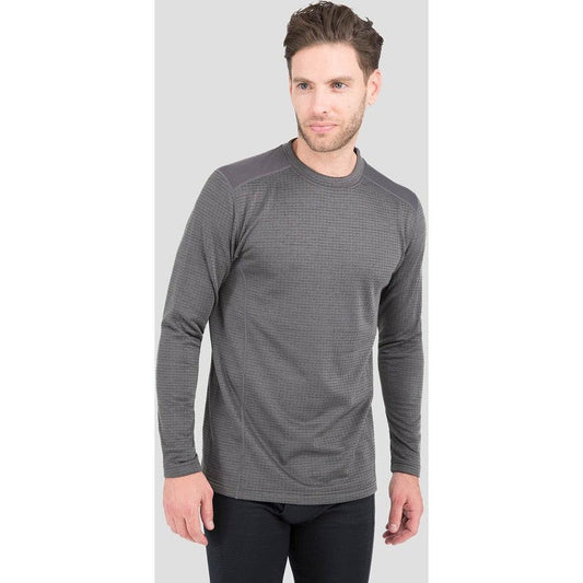 Men's Ecolator Heavyweight Performane Thermal Crew Shirt-Men's - Clothing - Baselayer-Terramar-DarkGreyHeather-L-Appalachian Outfitters