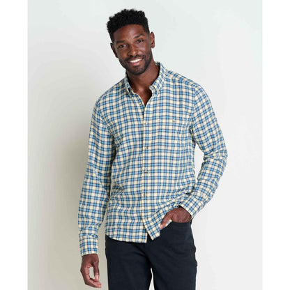 Toad & Co Men's Airsmyth LS Shirt-Men's - Clothing - Tops-Toad & Co-Glacier Small Scale Plaid-M-Appalachian Outfitters